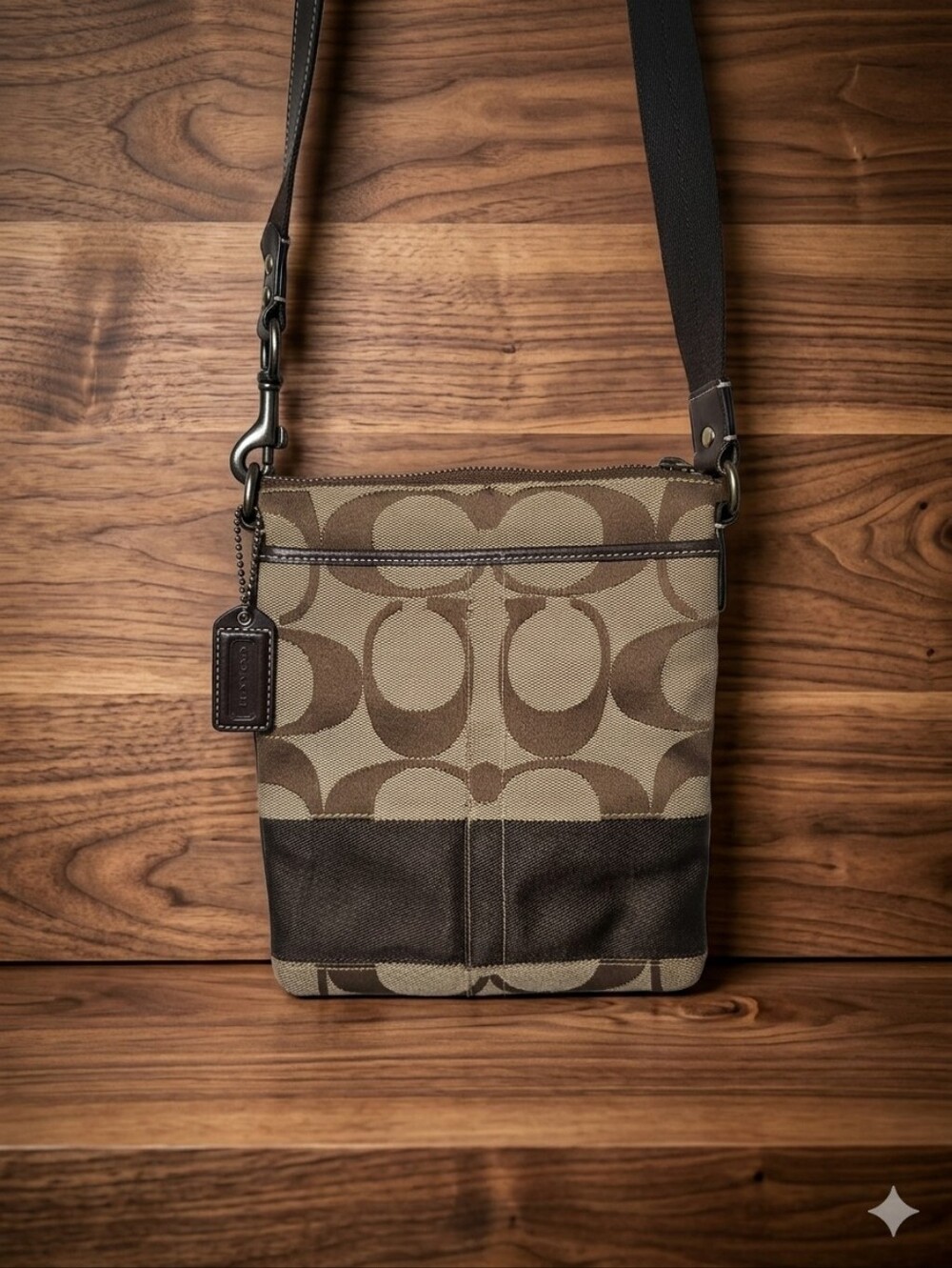 Coach Jacquard Signature Stripe Crossbody